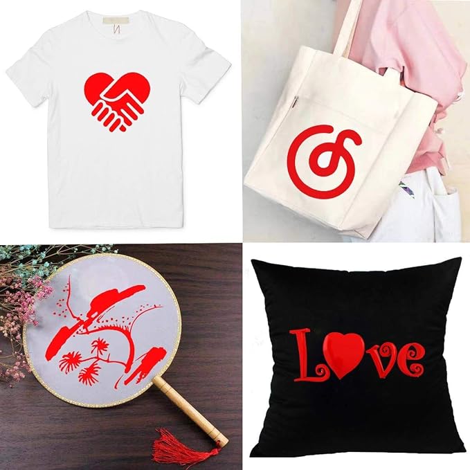 guangyintong Heat Transfer Vinyl Red HTV Rolls, Matte Surface Red HTV Vinyl - Image 2