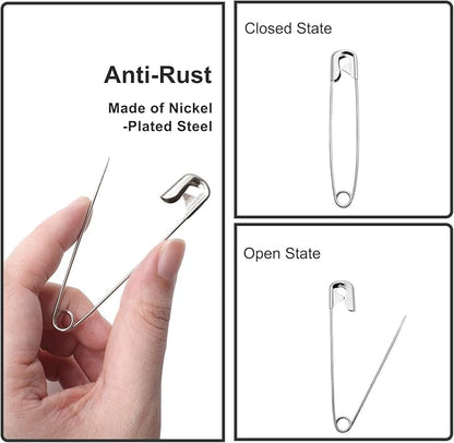 200 PCS 1.1 Inch Heavy Duty Silver Metal Sewing Pins - Image 3