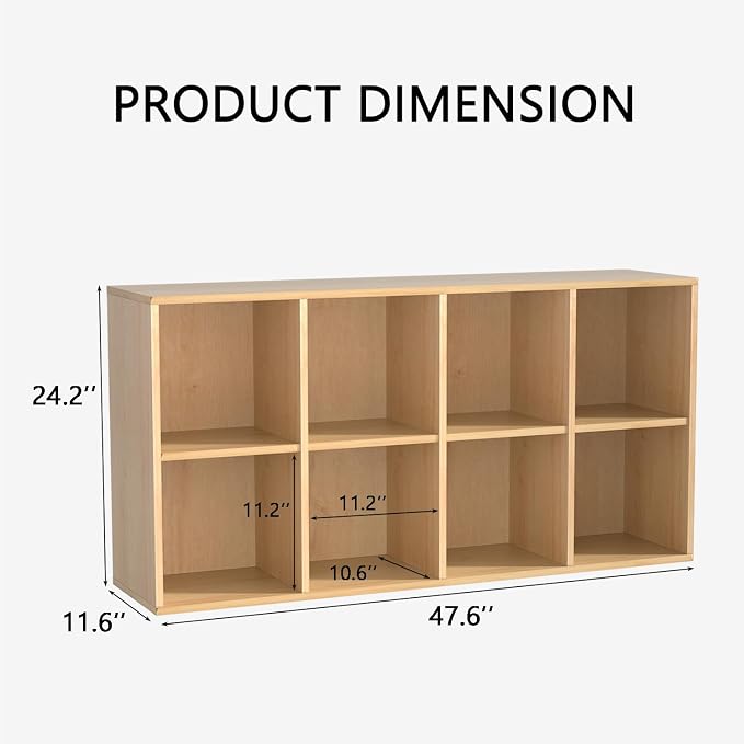 Wooden 8 Cube Storage Organizer - Image 2