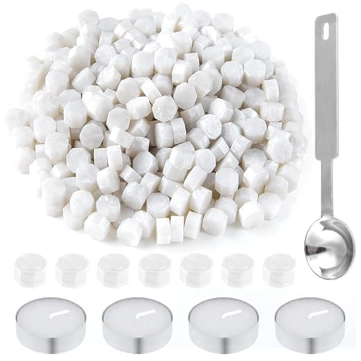 500 Pcs White Wax Seal Beads Set by LooksForwardtoSeeingYou