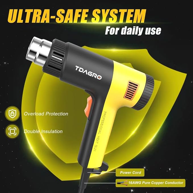 Heat Gun 1.5s Fast Heating, Compact but Powerful Heat Gun - Image 6