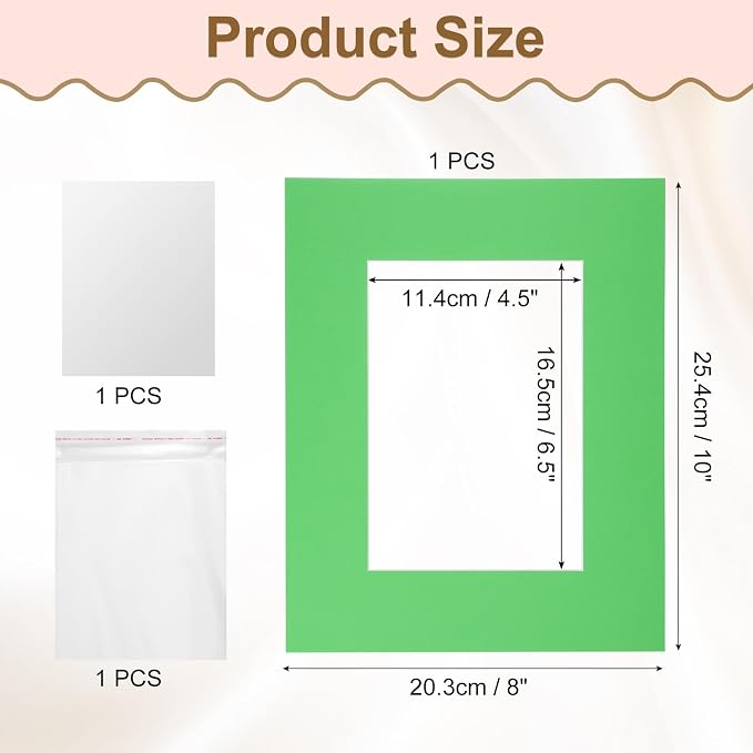 uxcell Picture Mats, 8 x 10 Mat Board Center - Image 2