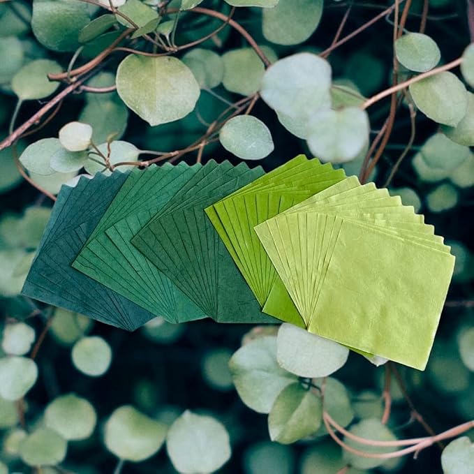 50 Sheets 6 x 6 Inches Natural Fiber Mulberry paper Sheets Square Origami Paper - Image 4