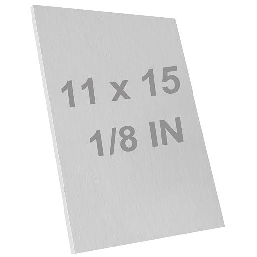 6061 T651 Aluminum Sheet Metal 11 x 15 x 1/8 Inch Heat Treatable Rectangle 3MM by Lswteiz