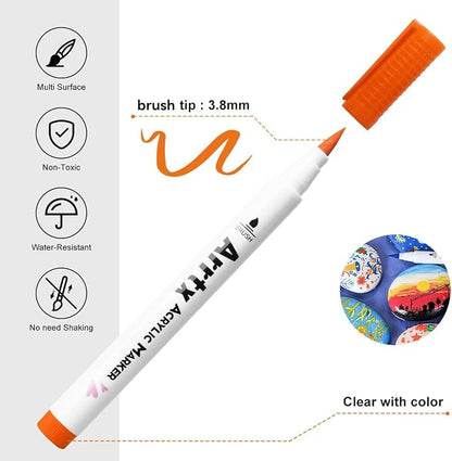 Arrtx Acrylic Paint Pens, 58 Colors - Image 4