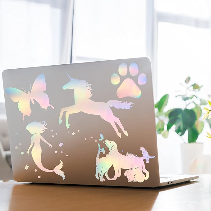 36 Sheets Holographic Sticker Paper Clear A4 Vinyl Sticker Paper Self Adhesive - Image 4