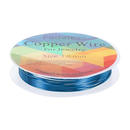 HARFINGTON 5ft Jewelry Wire, 18 Gauge Brass Craft Soft Metal Tarnish Resistant by HARFINGTON