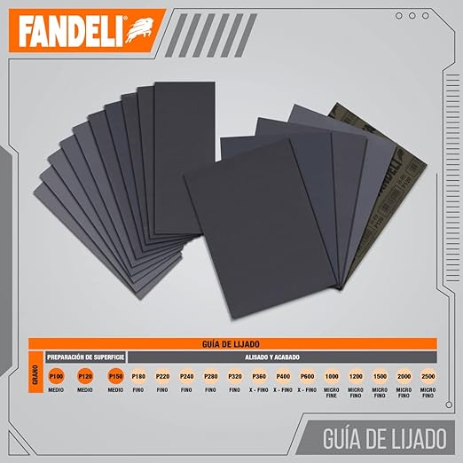 Fandeli | Waterproof Sandpaper | Assortment of Grits from 120 to 2500 | 36 - Image 4