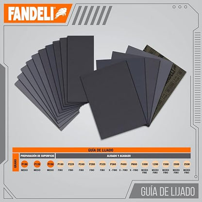 Fandeli | Waterproof Sandpaper | Assortment of Grits from 120 to 2500 | 36 - Image 4