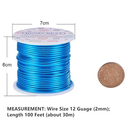 BENECREAT 12 17 18 Gauge Aluminum Wire Anodized Jewelry Craft Wire Beading - Image 2