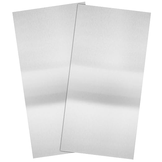 2Pcs 304 Stainless Steel Sheets Metal 6" x 12" x 1/32" Inch 304 Stainless Steel by CKVIHAV