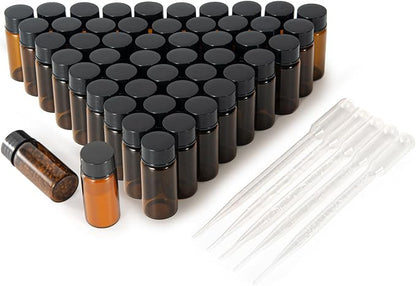 10ml Amber Small Glass Vials 50pcs by BkmamLab