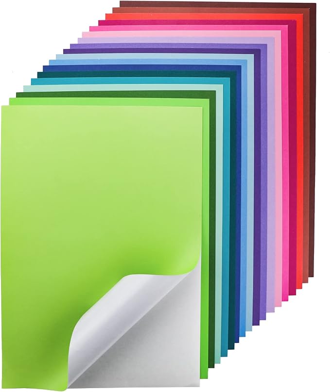 Gocreate 36 Sheets Colored Printable Smart Sticker Paper, Colorful Sticky by Gocreate
