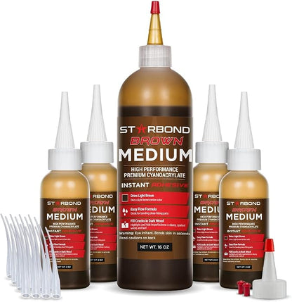 Premium Grade Cyanoacrylate Super Glue by STARBOND - 16 OZ Complete Refill KIT by STARBOND