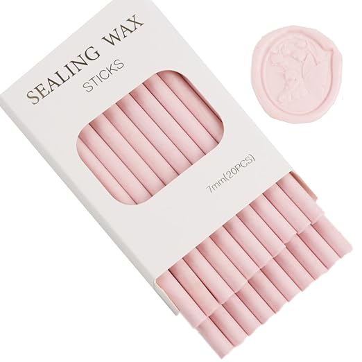 Pink Wax Seal Sticks, ONWINPOR 20pcs Glue Gun Wax Sealing Sticks by ONWINPOR
