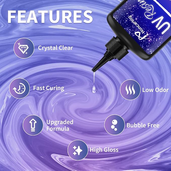 UV Resin 500g, Upgraded Formula & Crystal Clear - Image 2