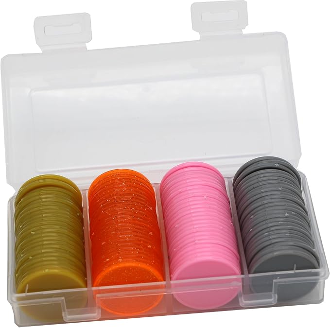 Set of 100 Opaque Plastic Learning Counters Mini Poker Chips Game Tokens - Image 2