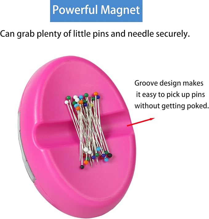 Hilltian 2 Pieces Magnetic Pin Cushion, Magnetic Pin Holder - Image 3