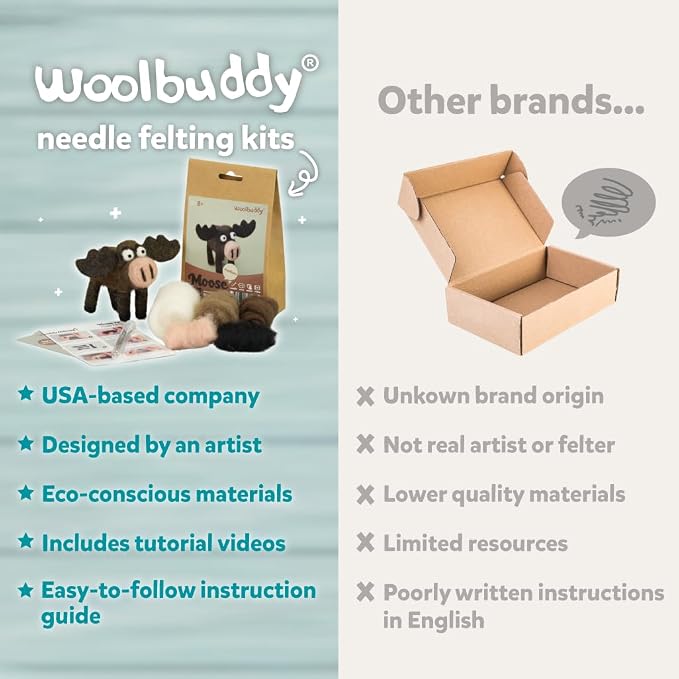Woolbuddy Needle Felting Kit for Beginners Adults, Shark Sea Animal Project - Image 9