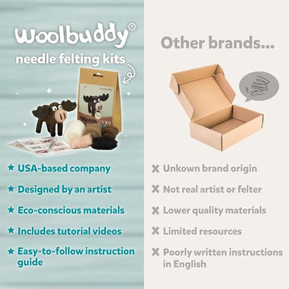 Woolbuddy Needle Felting Kit for Beginners Adults, Penguin Sea Animal Project - Image 7