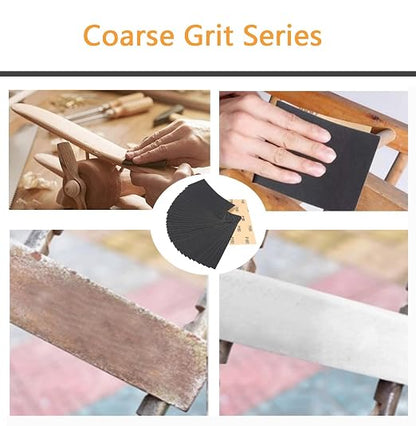 30Pcs 9 x 3.6 Inchs 180 Grit Wet and Dry Handmade Universal Sanding Sheets - Image 4