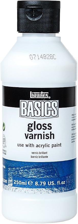 Liquitex BASICS Gloss Varnish, 250ml Bottle - Image 2
