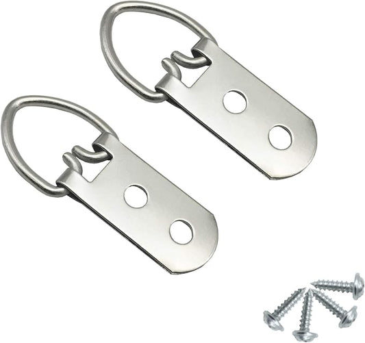 40 Pack D-Ring Steel Picture Hangers Heavy Duty by EesTeck
