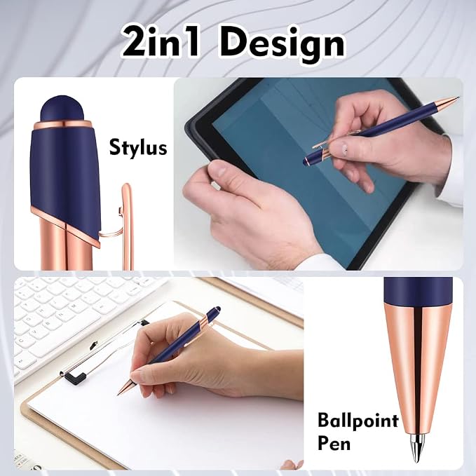 12 PCS 2 in 1 Stylus Ballpoint Pen - Image 5