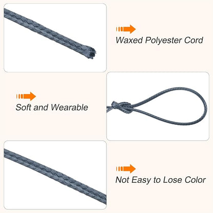 MECCANIXITY Waxed Cord 0.8mm Waxed Polyester Cord 175 Yard Wax String - Image 3