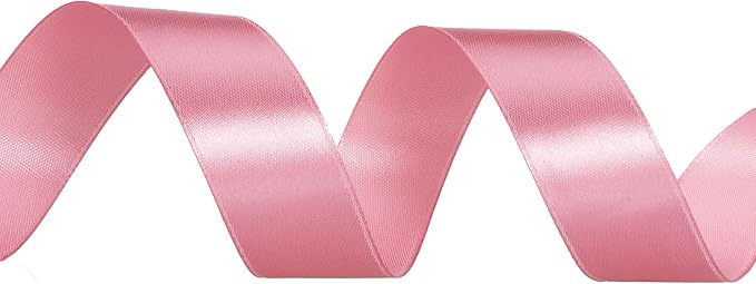 1 Inch Rose Gold Solid Satin Ribbon, 50 Yards Craft Fabric Ribbon - Image 2