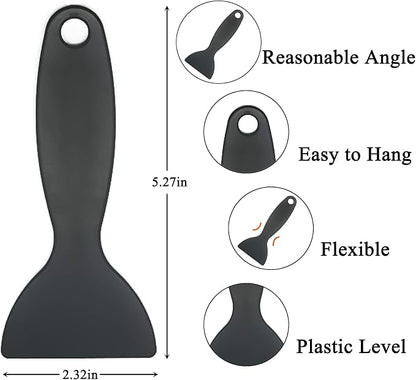 10pcs Plastic Spatula Paint Scrapers, Flexible Resin Scraper Putty Knife Air - Image 2