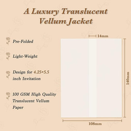 60 Pack Pre-Folded Vellum Jackets - Image 2