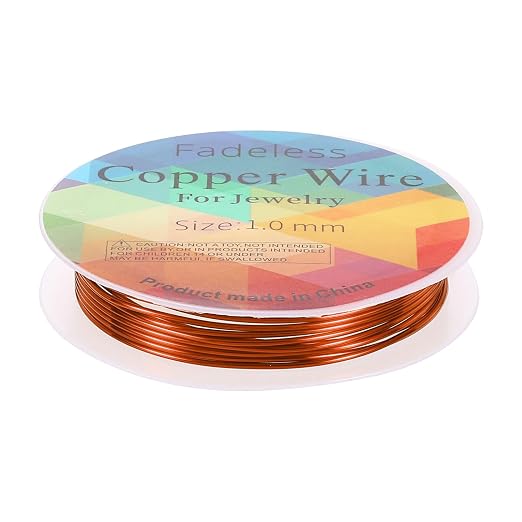 HARFINGTON 5ft Jewelry Wire, 18 Gauge Brass Craft Soft Metal Tarnish Resistant by HARFINGTON