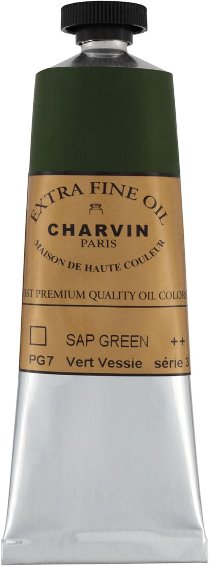 Charvin Extra Fine Oil Paint, Sap Green 60 ml - Image 2