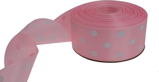 Polka Dot Grosgrain Ribbon 25 Yard Each Roll 100% Polyester - Image 2
