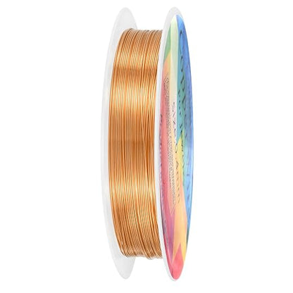 0.4 mm/26 Gauge Copper Wire for Jewelry Making, 30.2FT Copper Beading Craft by MMETERXITY