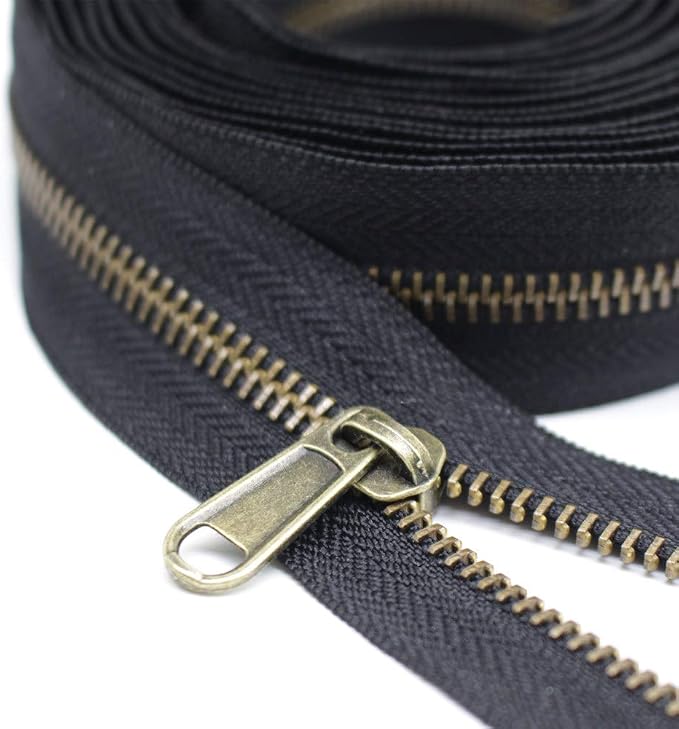 YaHoGa #5 Metal Zippers by The Yard Bulk 4 Yards + 10 pcs Sliders - Image 2