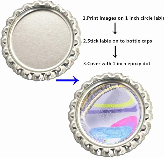 200-Piece Epoxy Resin Dome Stickers – Self-Adhesive Dots - Image 4