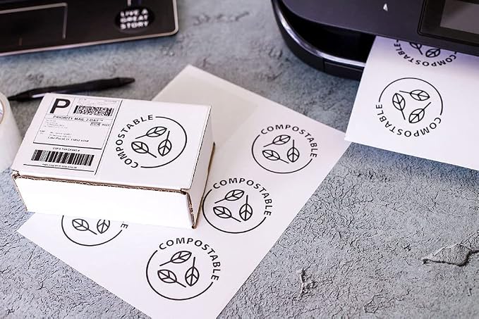 Premium Label Supply White Sticker FBA Labels – 4" x 3.33" – Laser/Inkjet - Image 2