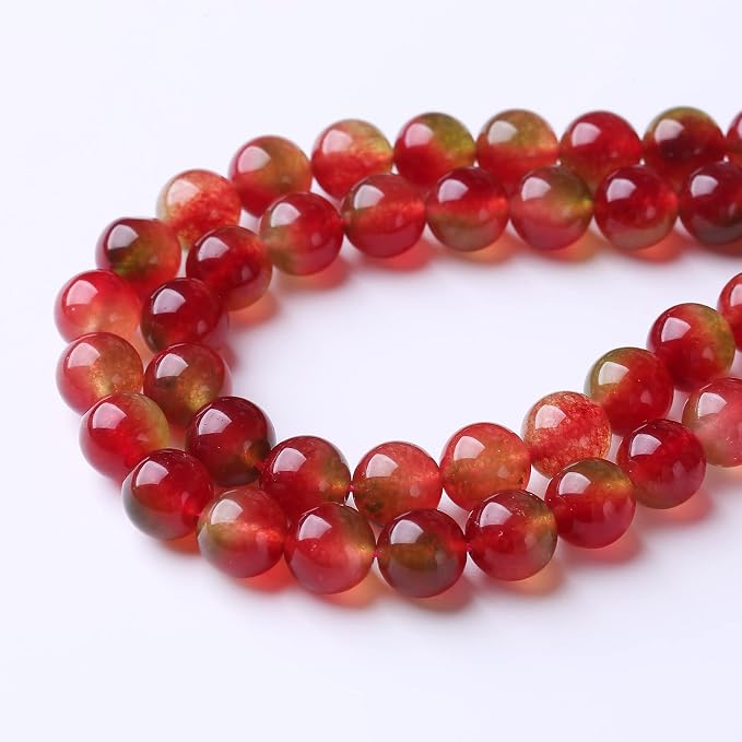 32PCS 10MM Mixed Double Chalcedony Stone Beads Energy Healing Beads - Image 2