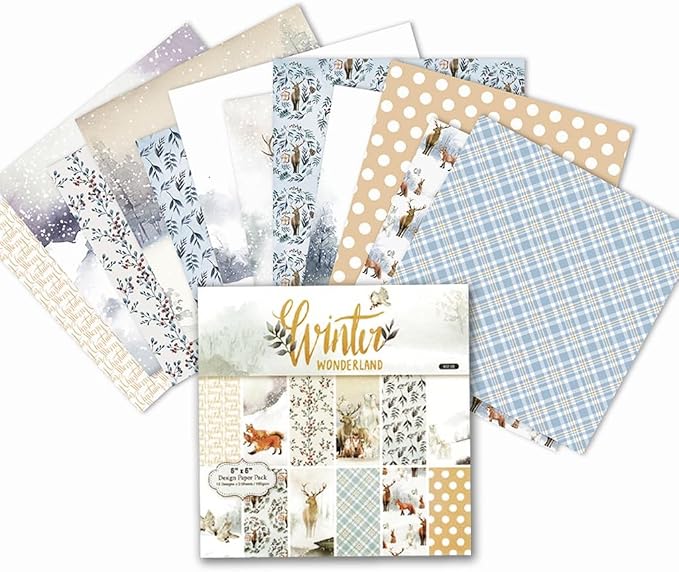 Winter Woodland Scrapbook Paper Pad 6x6 Inch – 24 Sheets | Deer, Polar Bear - Image 5