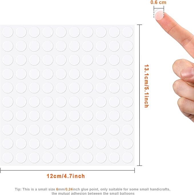 Zonon 1000 Pcs Double Sided Adhesive Dots Clear Glue Point Tape Stickers - Image 2