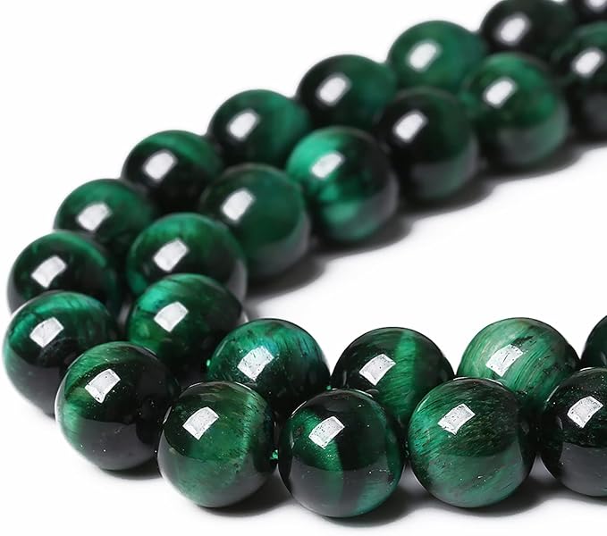 38PCS 10mm Top AAA Green Tiger Eye Beads Natural Stone Round Loose Beads - Image 3