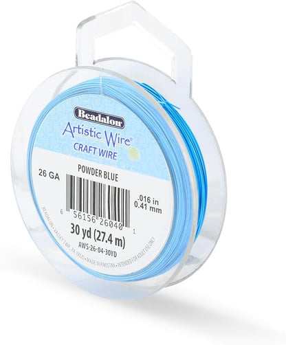 Artistic Wire, 26 Gauge Tarnish Resistant Colored Copper Craft Wire, Powder Blue by Unknown