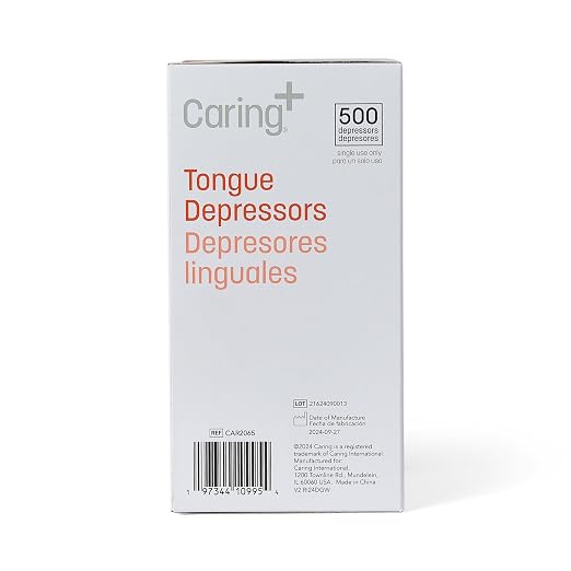 Caring Wood Tongue Depressors, Standard 6 Inch Length, Non-Sterile, - Image 4