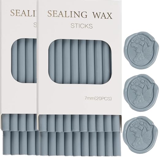 Dust Blue Wax Seal Sticks, ONWINPOR 20pcs Glue Gun Wax Sealing Sticks - Image 5