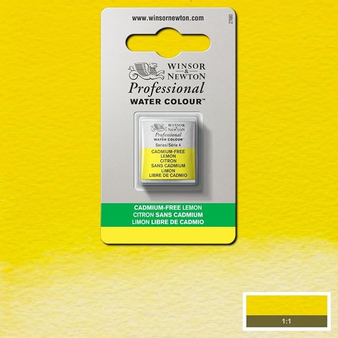 Winsor & Newton Professional Water Colour Paint, Half Pan, Cadmium-Free Lemon - Image 7