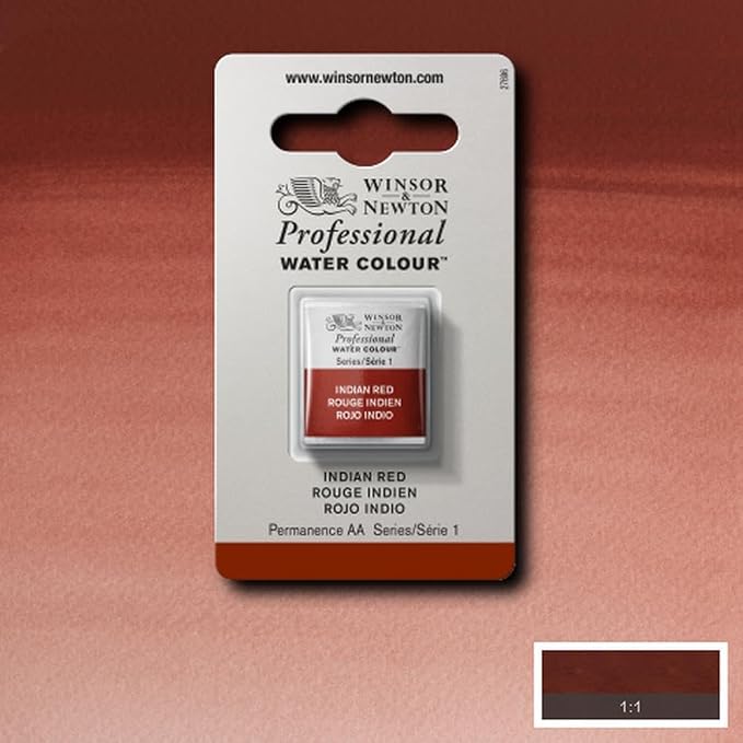 Winsor & Newton Professional Water Colour Paint, Half Pan, Indian Red - Image 6