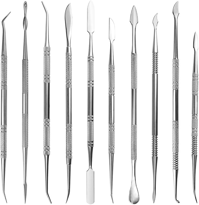 TOVOT 10PCS Stainless Steel Clay Sculpting Tools Metal Sculpting Tools by TOVOT
