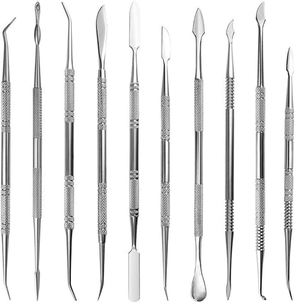 TOVOT 10PCS Stainless Steel Clay Sculpting Tools Metal Sculpting Tools by TOVOT